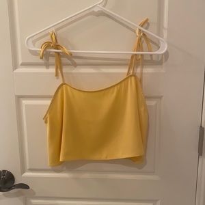 By the way Yellow Crop Top Size Small
